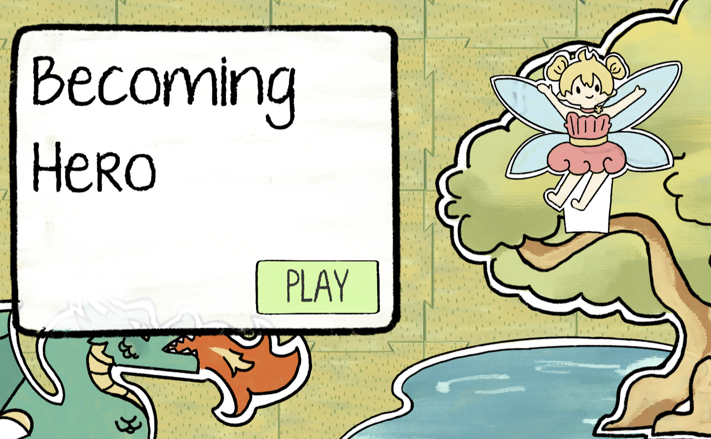 A screenshot of where the game begins