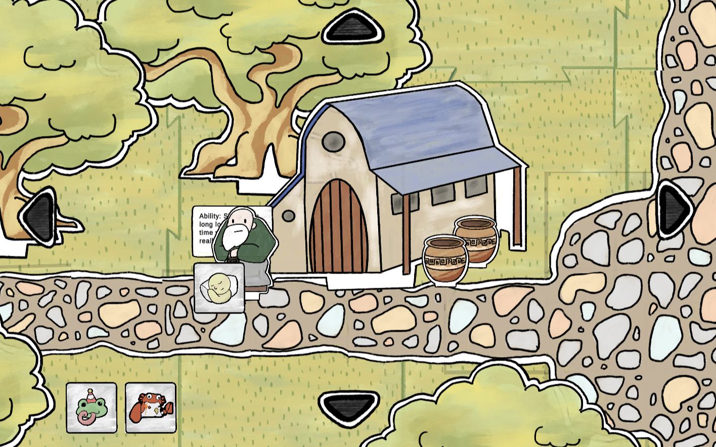A screenshot of where the game begins