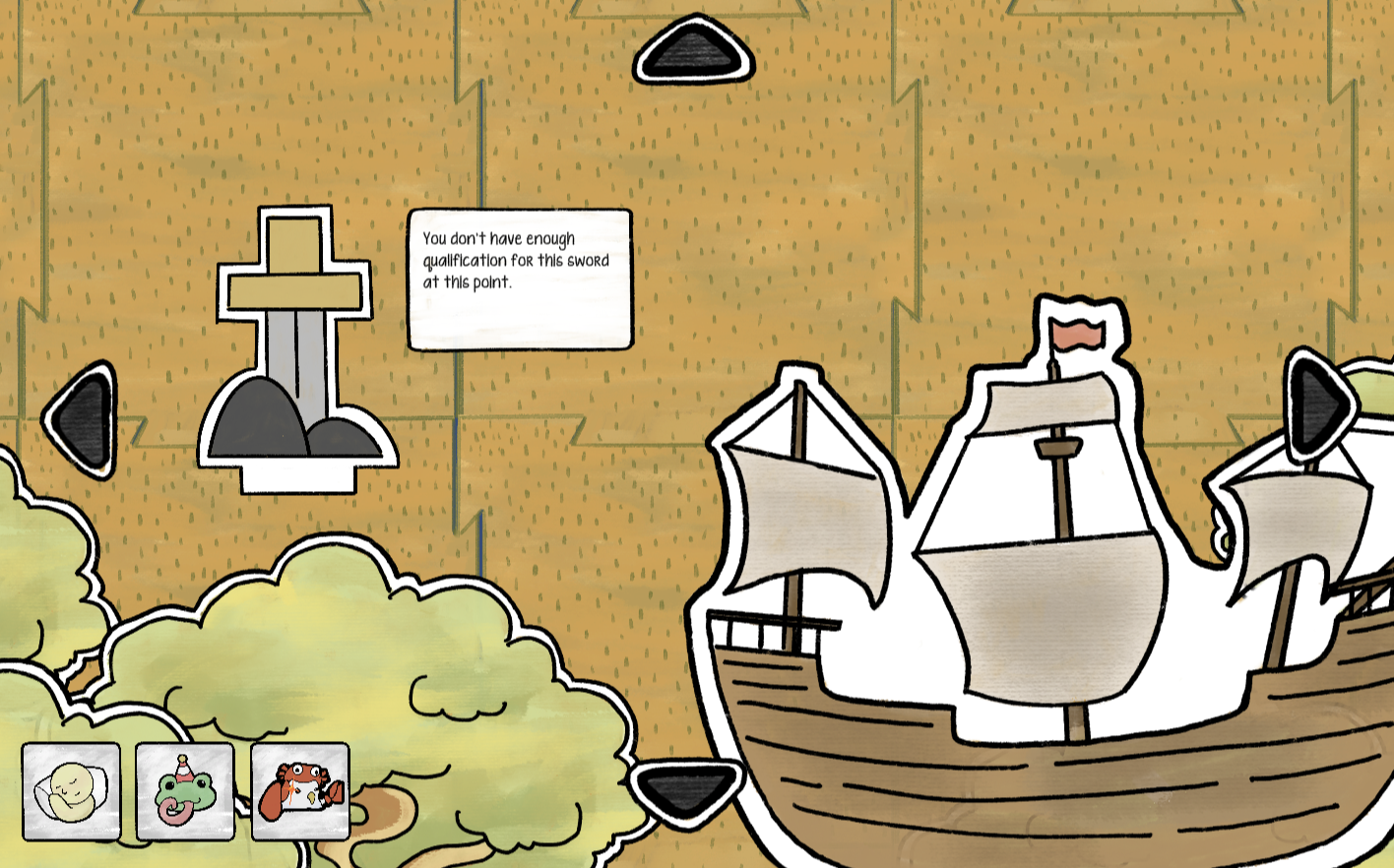 A screenshot of where the game begins